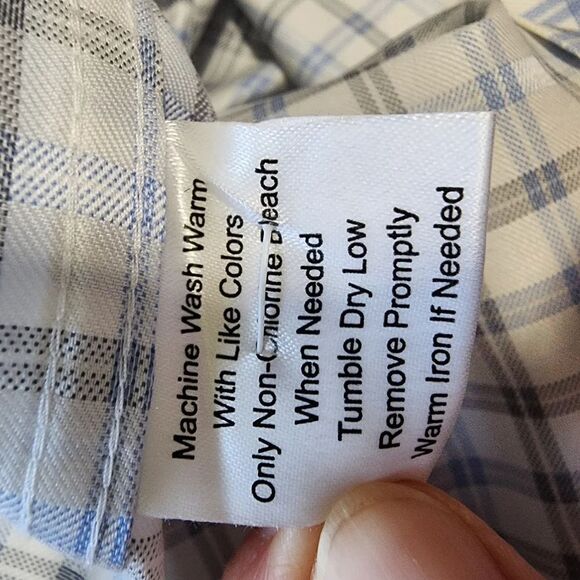 Pronto Uomo Modern Fit Non-iron Blue Button Down Shirt - 17, 36/37 Tall - Picture 7 of 8